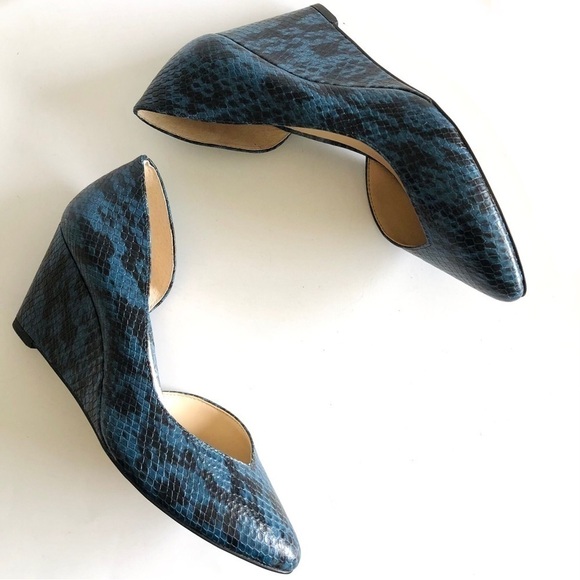 1. State Melman Snake Embossed D’Orsay Wedge - Picture 10 of 14